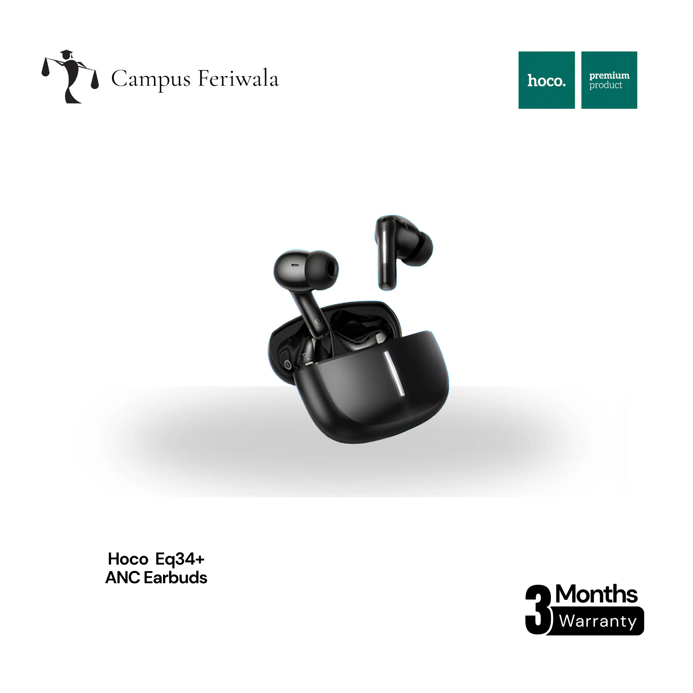Hoco EQ34 Plus ANC Earbuds view 2