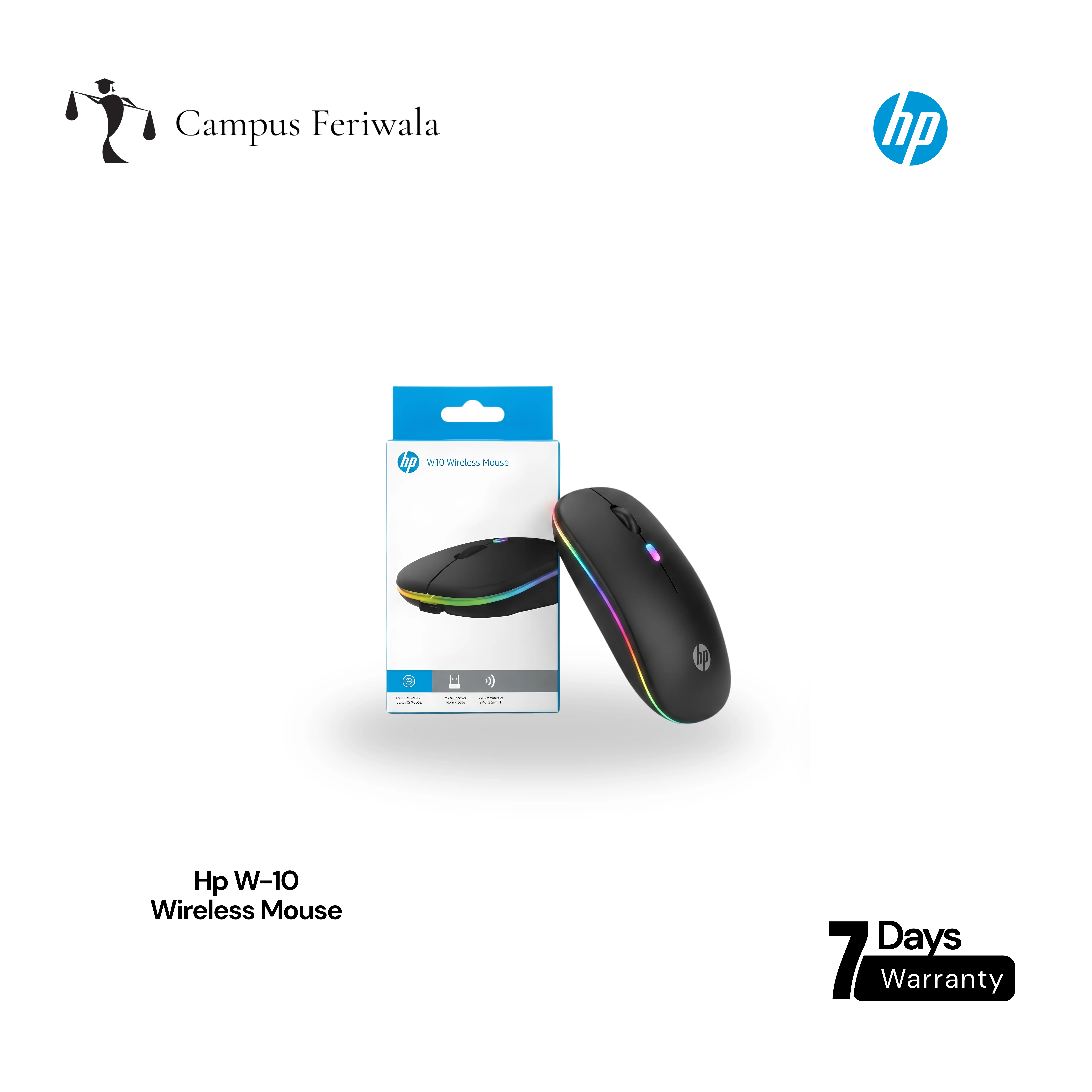 HP W10 Wireless + Bluetooth Mouse view 3