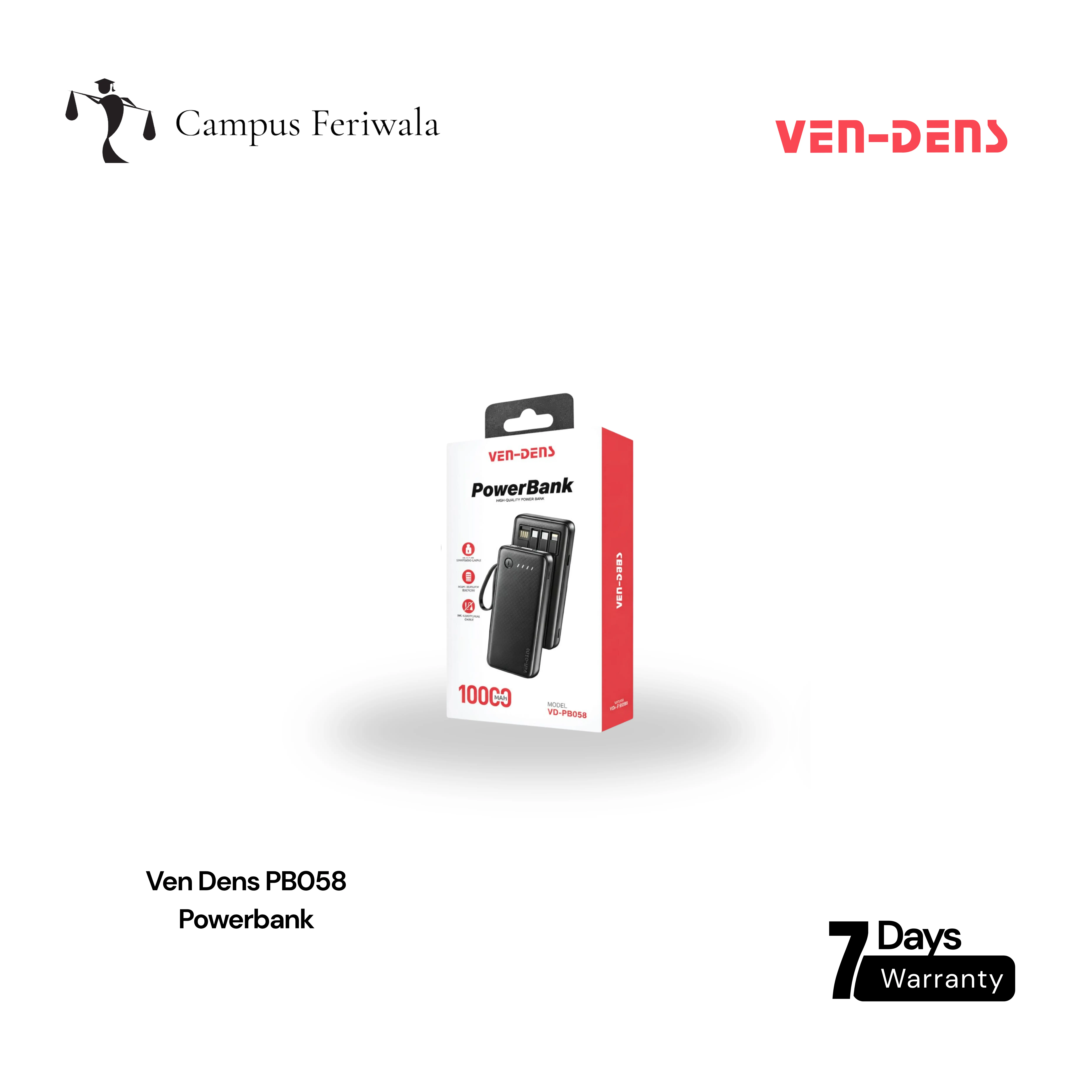 VEN-DENS 10,000mAh Power Bank view 2